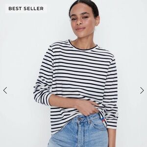 KULE Modern Long Blue and White Striped Shirt. Very good condition